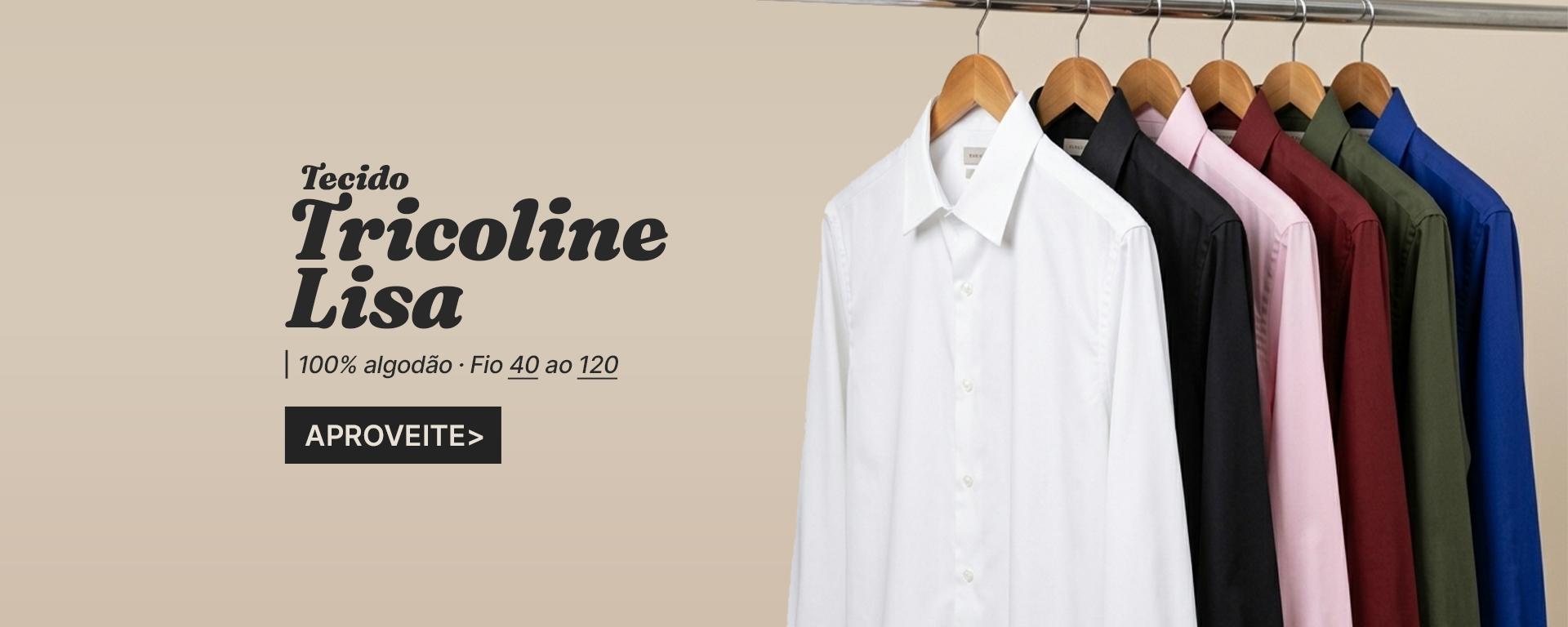 Tecido Tricoline liso 100% algodão | Milfios