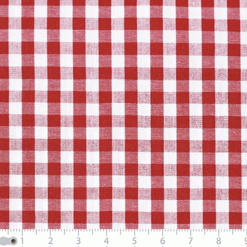 TECIDO 100% ALGODÃO - XADREZ MICRO VERMELHO FUNDO BRANCO- PREÇO DE 0.50 x  1,50 - 1000 Tons - Artigos para Patchwork