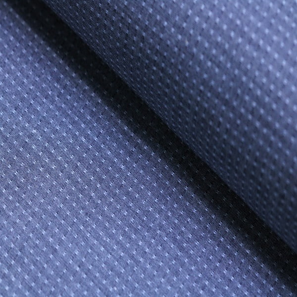 Tecido Camisaria Tricoline Fio 50 - Údine 04 - Maquinetado - Azul Marinho Jeans - 100% Algodão  