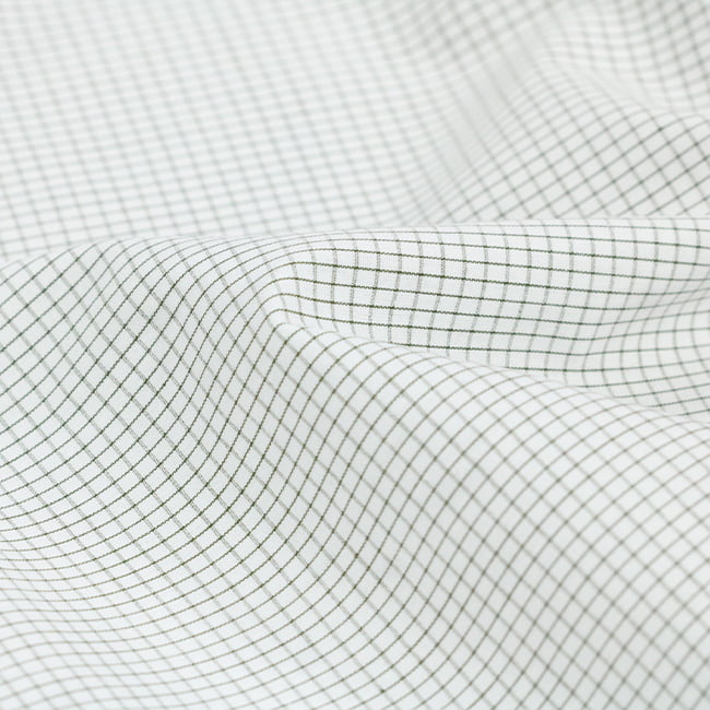 Tecido Tricoline 100% algodão Xadrez Grid - Branco