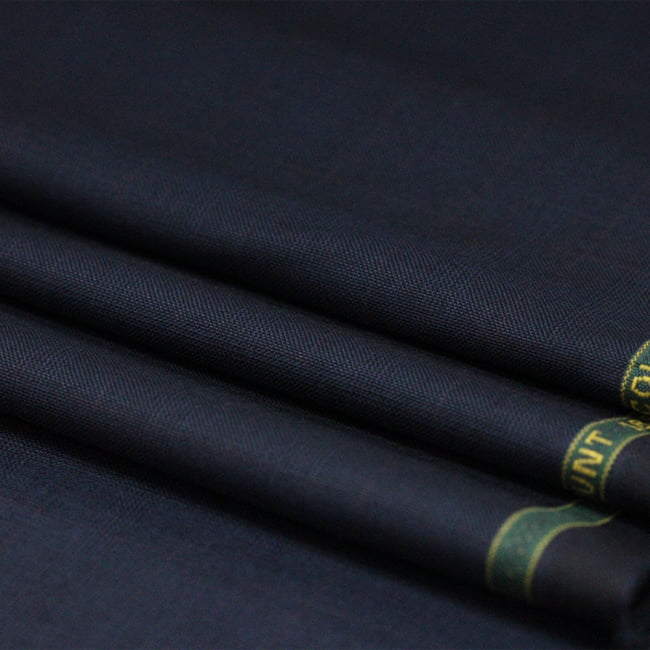 Tecido Alfaiataria Lã Fria Super 120 Paramount 20 - Quadriculado Azul Marinho - Twill Premium