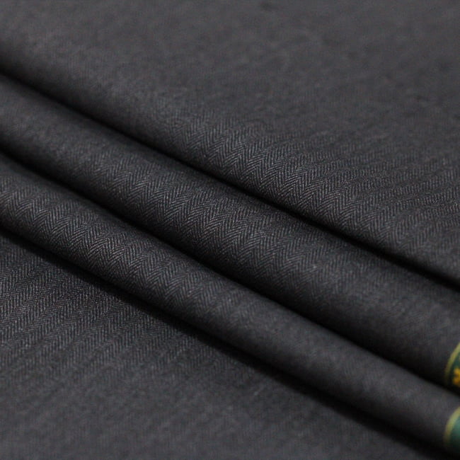 Tecido Alfaiataria Lã Fria Super 120 Paramount 21 - Cinza Escuro - Twill Premium