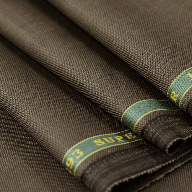 Tecido Alfaiataria Lã Fria Super 120 Paramount 29 - Marrom - Twill Premium