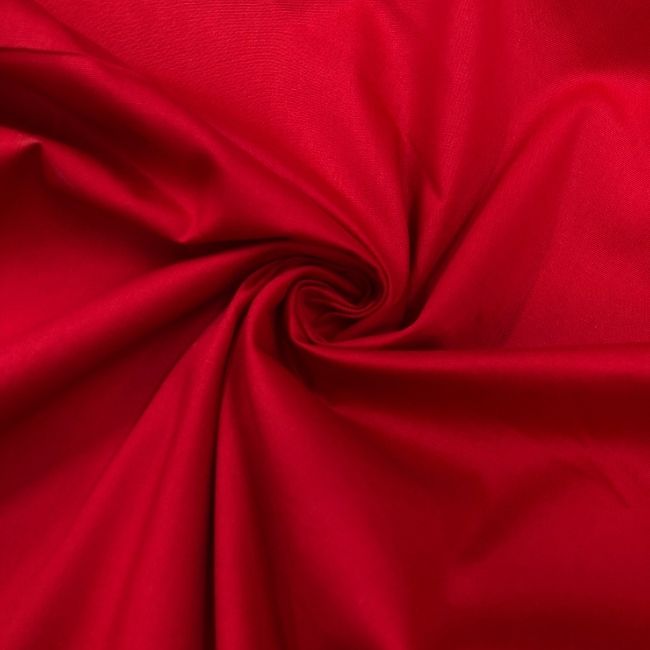 Tecido Camisaria Tricoline Fio 40 Liso - Vermelho - 97% Algodão + 3% Elastano