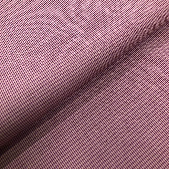 Tecido Tricoline Fio 60 Alexandria 319 Xadrez P Vinho Fundo Vermelho – 100% Algodão