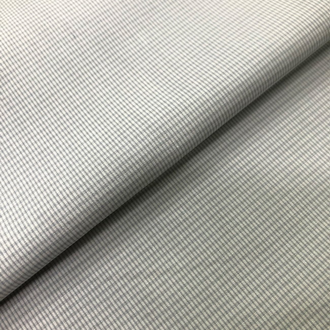 Tecido Tricoline Fio 60 Alexandria 321 Xadrez P Cinza Fundo Cinza Claro – 100% Algodão