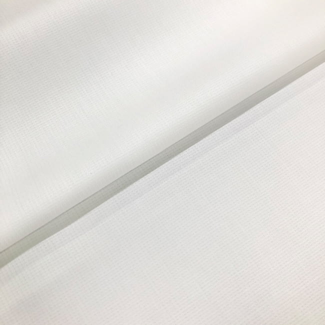 Tecido Camisaria Tricoline Fio 80 Málaga Branco maquinetado 100% Algodão