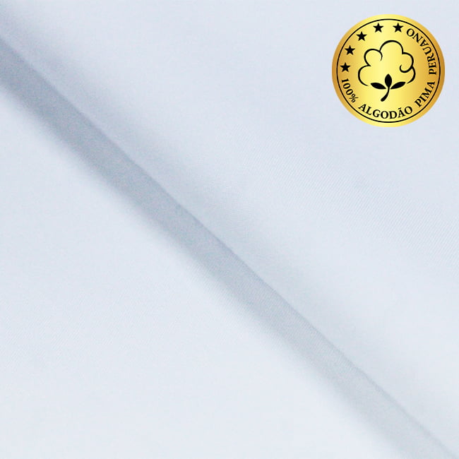Tecido Camisaria fio 120 Liso - Catania 01 Branco - 100% Algodão Pima