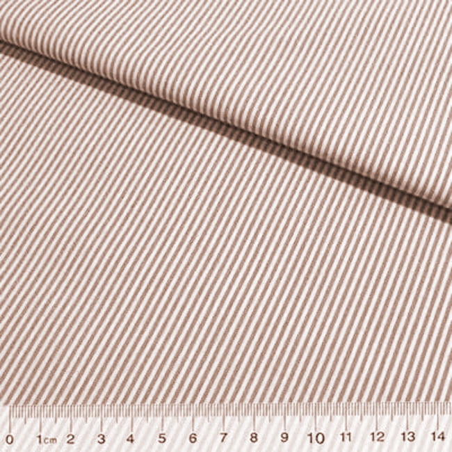 Tecido Camisaria Tricoline Fio 40 - Fio Tinto Listra P - Fendi - 100% Algodão