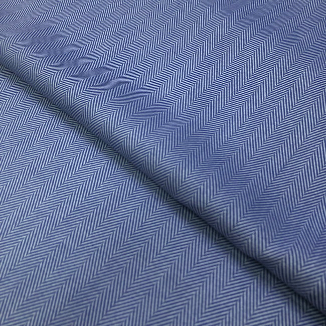 Tecido Camisaria Tricoline Fio 50 maquinetado Hórus 03 Royal 100% Algodão