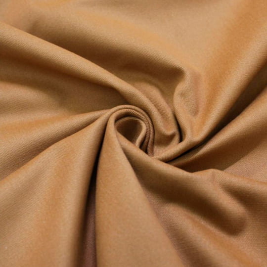 Tecido Sarjado Cotton Satin Peletizado - Caramelo - 98% Algodão 2% Elastano