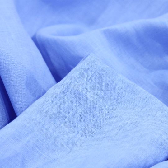 Tecido Linho Puro 06 - Azul Hortência - 100% Linho 