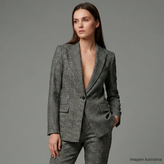 Tecido Alfaiataria Lã fria Classic Paramount 10 Príncipe de Gales Cinza - Super Tropical Tecido Alfaiataria Lã fria Classic Paramount 10 Príncipe de Gales Cinza - Super Tropical