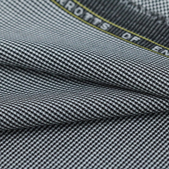 Tecido Alfaiataria Lã fria Classic Paramount 11 Pied De Poule - Preto e Branco - Gabardine Premium