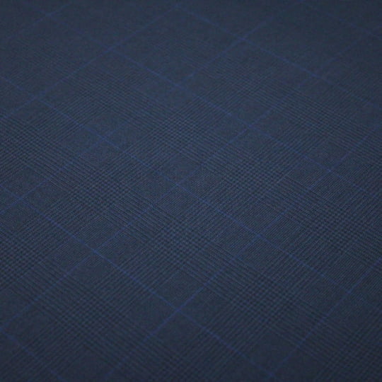 Tecido Alfaiataria Lã fria Classic Paramount 15 Príncipe de Gales Azul Noite - Super Tropical