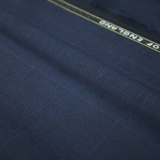 Tecido Alfaiataria Lã fria Classic Paramount 15 - Príncipe de Gales - Azul Noite - Super Tropical