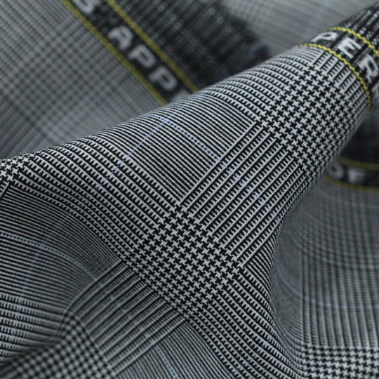 Tecido Alfaiataria Lã fria Classic Paramount 10 - Príncipe de Gales - Cinza - Super Tropical