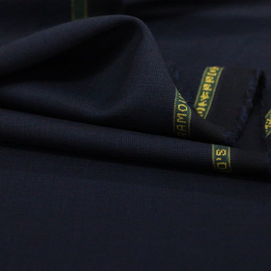 Tecido Alfaiataria Lã Fria Super 120 Paramount 20 - Quadriculado Azul Marinho - Twill Premium