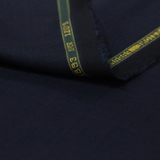 Tecido Alfaiataria Lã fria super 120 Paramount 20 Quadriculado Azul Marinho - Twill Premium