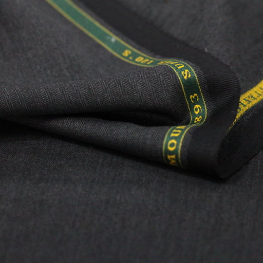 Tecido Alfaiataria Lã fria super 120 Paramount 21 Cinza Escuro - Twill Premium