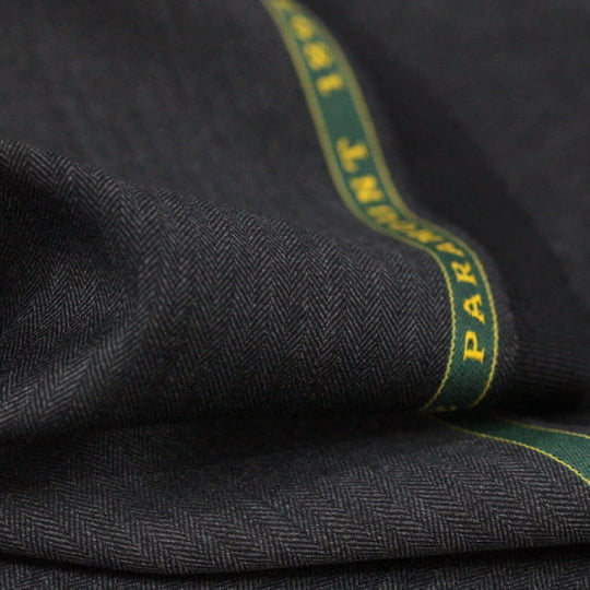 Tecido Alfaiataria Lã Fria Super 120 Paramount 21 - Cinza Escuro - Twill Premium