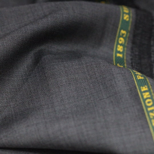 Tecido Alfaiataria Lã Fria Super 120 Paramount 22 - Cinza Médio - Twill Premium