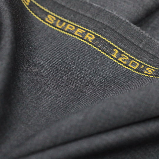 Tecido Alfaiataria Lã Fria Super 120 Paramount 24 - Cinza Escuro - Gabardine Premium