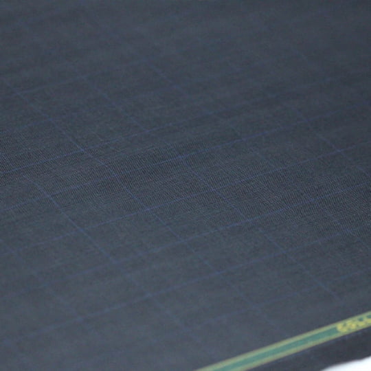 Tecido Alfaiataria Lã Fria Super 120 Paramount 06 - Quadriculado Azul Grafite - Twill Premium