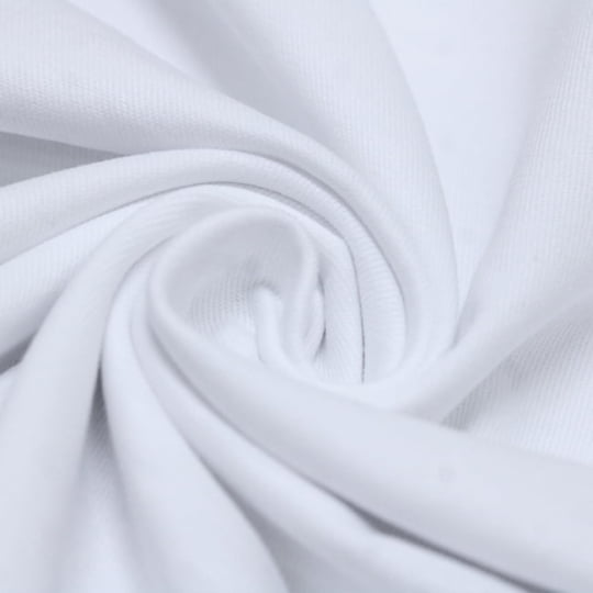 Tecido Sarjado Cotton Satin Liso - Branco - 99% Algodão 1% Elastano