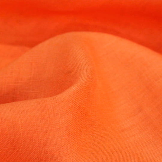 Tecido Cambraia de Linho Puro 36 - Orange Fire - 100% Linho