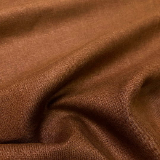 Tecido Linho Puro 64 Chocolate 100% Linho 190g
