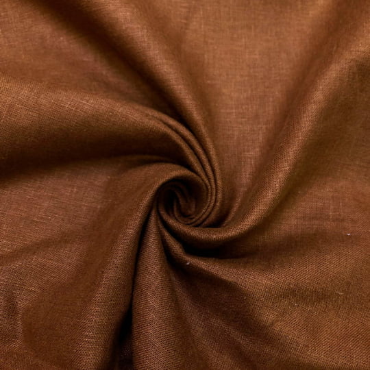 Tecido Linho Puro 65 Chocolate - 100% Linho 190g