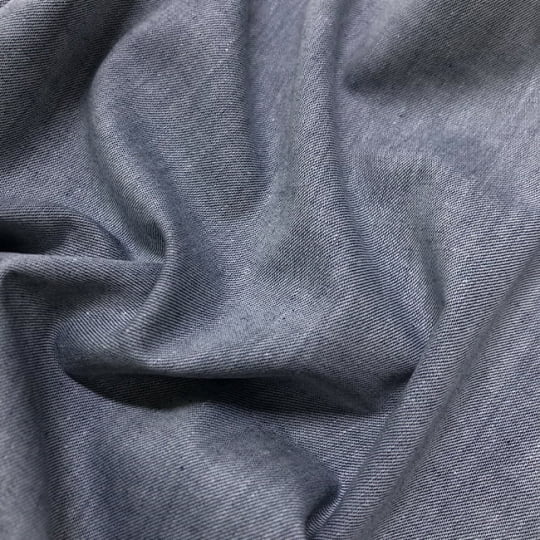 Tecido Camisaria Tricoline Fio 40 - Chambray - Azul Jeans - 100% Algodão