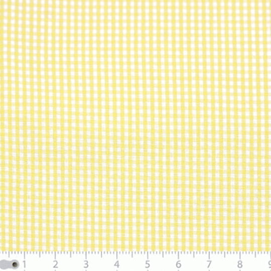 Tecido Tricoline Fio Tinto Vichy Xadrez P Amarelo - 100% Algodão