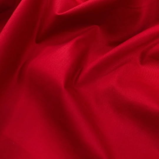 Tecido Camisaria Tricoline Fio 40 Liso - Vermelho - 97% Algodão + 3% Elastano