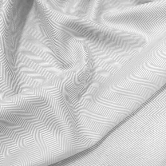 Tecido Camisaria Tricoline Fio 50 maquinetado Hórus 01 Branco 100% Algodão