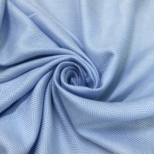 Tecido Camisaria Tricoline Fio 50 maquinetado Hórus 02 Azul Claro 100% Algodão