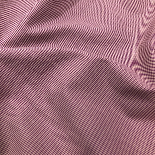 Tecido Tricoline Fio 60 Alexandria 319 Xadrez P Vinho Fundo Vermelho – 100% Algodão