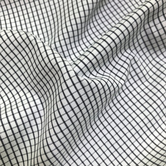 Tecido Tricoline Fio 60 Alexandria 327 Xadrez M Azul Noite Fundo Branco – 100% Algodão