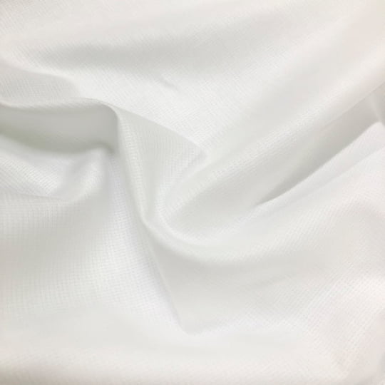 Tecido Camisaria Tricoline Fio 80 - Málaga - Branco - Maquinetado - 100% Algodão