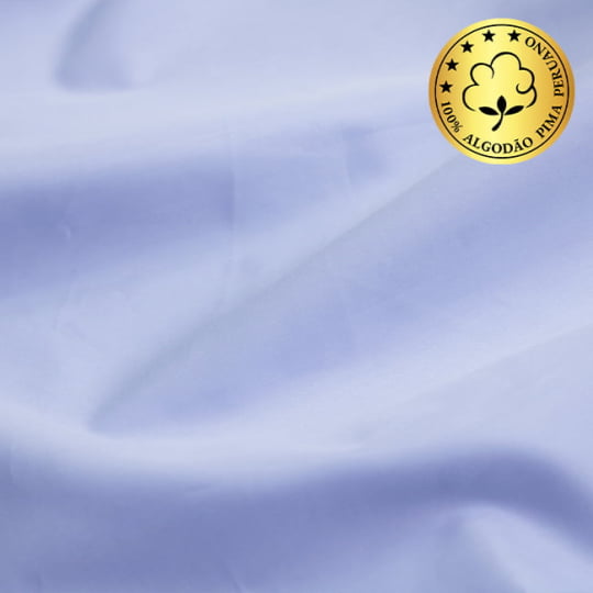 Tecido Camisaria fio 100 Liso - Cividale 02 Celeste - 100% Algodão Pima