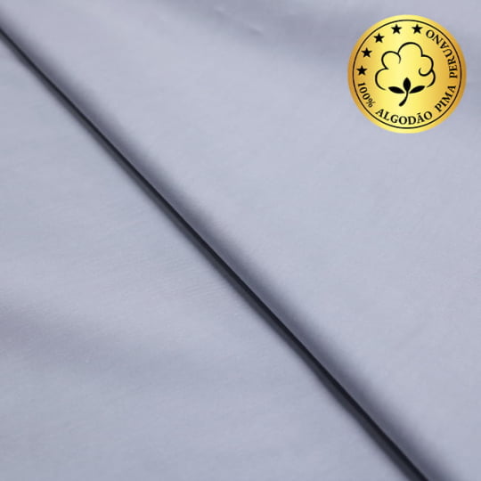 Tecido Camisaria fio 100 Liso - Cividale 03 Cinza Pérola - 100% Algodão Pima