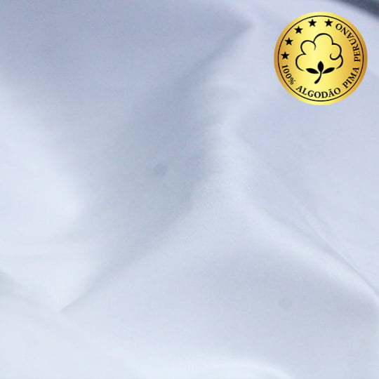 Tecido Camisaria fio 100 Maquinetado - Resca Cividale 01 Branco - 100% Algodão Pima