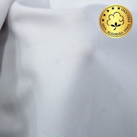 Tecido Camisaria fio 120 Maquinetado - AIR Verona Oxford 01 Branco - 100% Algodão Pima