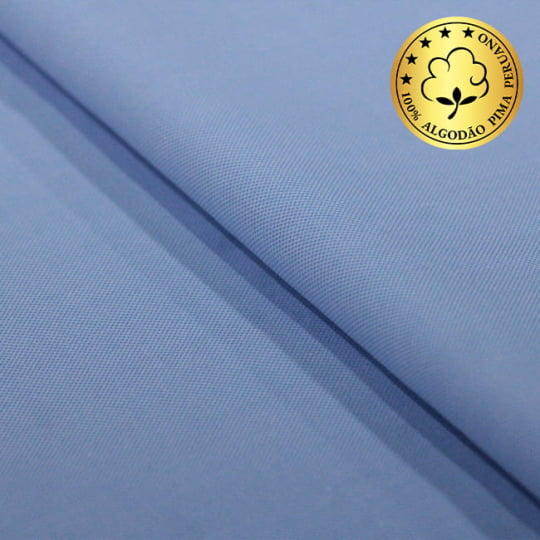 Tecido Camisaria fio 120 Maquinetado - AIR Verona Oxford 03 Azzurro - 100% Algodão Pima