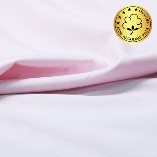 Tecido Camisaria fio 50 Liso - Pisa 03 Rosa - 30% Bambu + 70% Algodão Pima