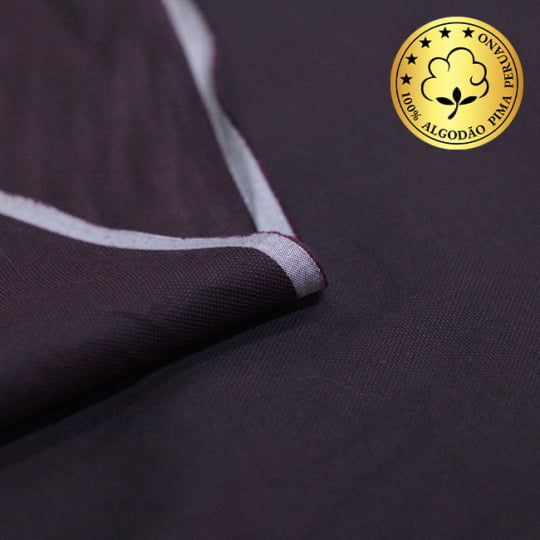 Tecido Camisaria fio 60 Maquinetado - Verona Oxford 07 Vinho - 100% Algodão Pima