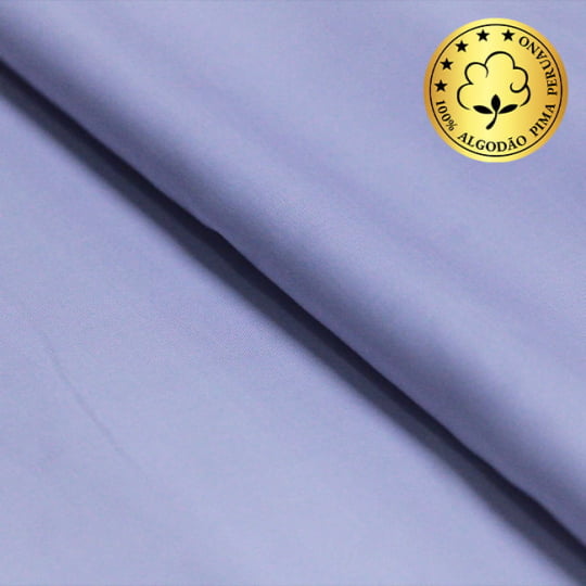 Tecido Camisaria fio 70 - Liso - Firenze 03 - Lilás - 100% Algodão Pima