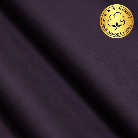 Tecido Camisaria fio 70 Liso - Milano 04 Vinho - 98% Algodão Pima + 2% Elastano
