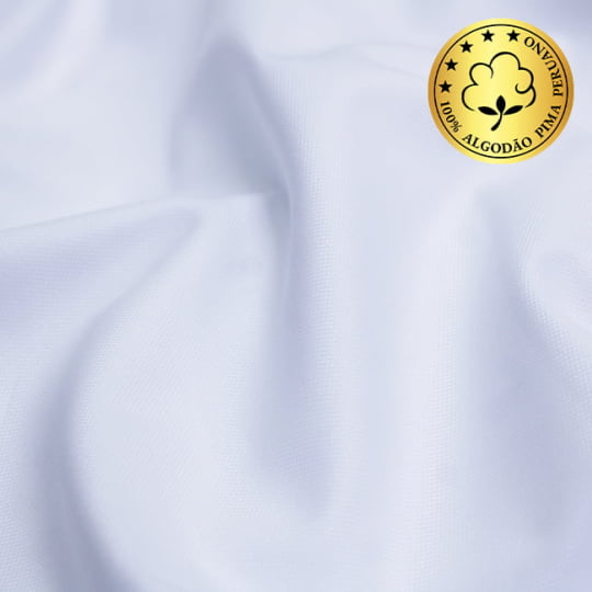 Tecido Camisaria Maquinetado - Gradara Oxford 01 Azzurro Fio 80 - 100% Algodão Pima